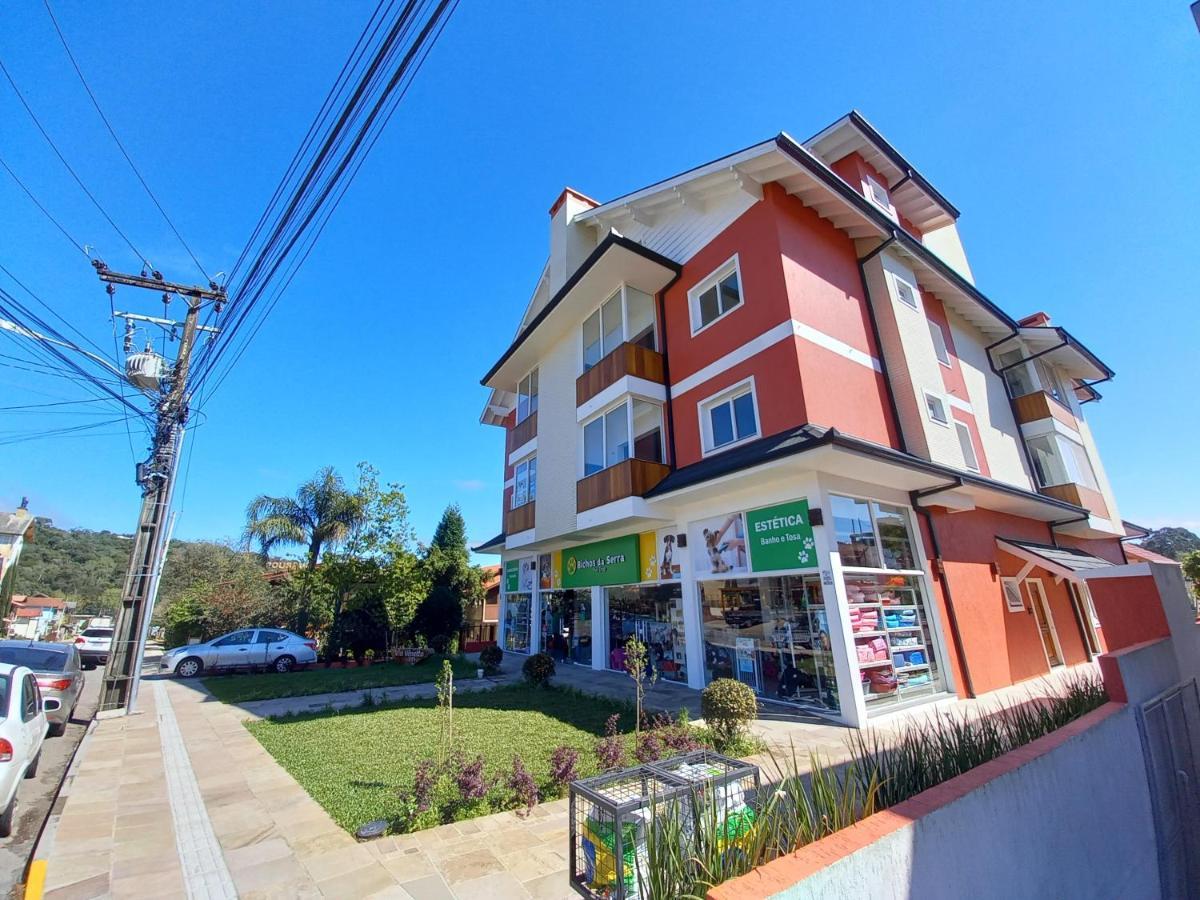 Gramado - Apartamento Aconchegante Com Lareira E Churrasqueira المظهر الخارجي الصورة
